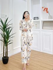 Pijama nữ Lụa Mango TDQD Satino - Grace Cream