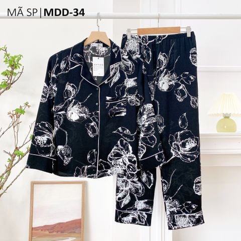 Pijama nữ Lụa Mango TDQD Satino - Elly Black