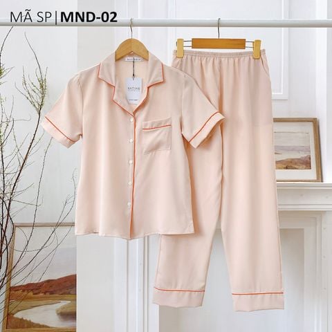 Đồ bộ mặc nhà, đồ ngủ, Pijama nữ Lụa màu trơn TNQD Satino - Nude