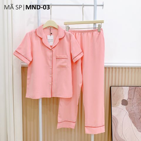 Đồ bộ mặc nhà, đồ ngủ, Pijama nữ Lụa màu trơn TNQD Satino - Light Pink