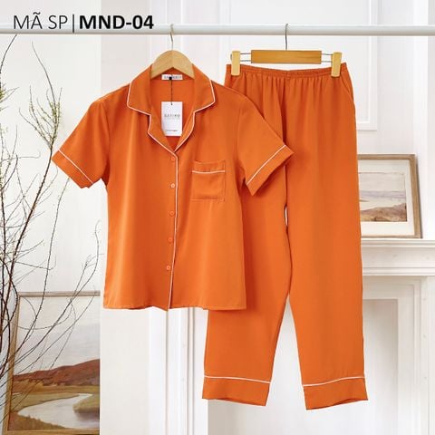Đồ bộ mặc nhà, đồ ngủ, Pijama nữ Lụa màu trơn TNQD Satino - Orange
