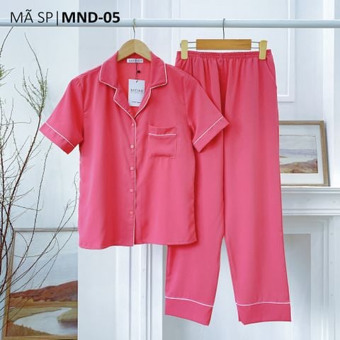 Pijama nữ Lụa Mango màu trơn TNQD Satino - Deep Pink