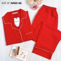 Đồ bộ mặc nhà, đồ ngủ, Pijama nữ Lụa màu trơn TNQD Satino - Wine Red