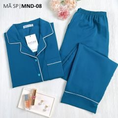 Đồ bộ mặc nhà, đồ ngủ, Pijama nữ Lụa màu trơn TNQD Satino - Mallard Green