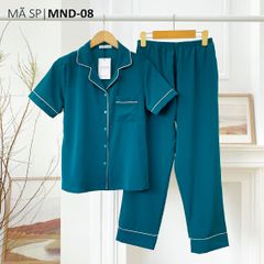 Đồ bộ mặc nhà, đồ ngủ, Pijama nữ Lụa màu trơn TNQD Satino - Mallard Green