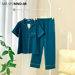 Đồ bộ mặc nhà, đồ ngủ, Pijama nữ Lụa màu trơn TNQD Satino - Mallard Green