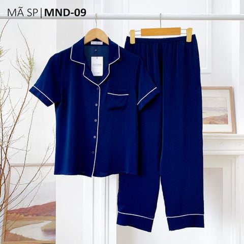 Đồ bộ mặc nhà, đồ ngủ, Pijama nữ Lụa màu trơn TNQD - Dark Blue