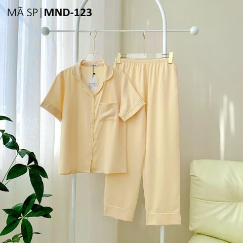 Đồ bộ mặc nhà, đồ ngủ, Pijama nữ Lụa màu trơn TNQD Satino - Cream