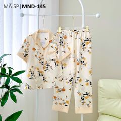 Đồ bộ mặc nhà, đồ ngủ, Pijama nữ Lụa TNQD Satino - Grace Cream