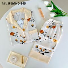 Đồ bộ mặc nhà, đồ ngủ, Pijama nữ Lụa TNQD Satino - Grace Cream