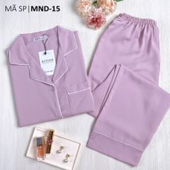 Đồ bộ mặc nhà, đồ ngủ, Pijama nữ Lụa màu trơn TNQD - Lilac