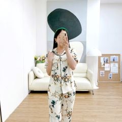Đồ bộ mặc nhà, đồ ngủ, Pijama nữ Lụa TNQD Satino - Muse Green