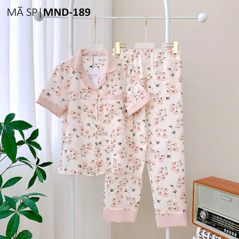 Pijama lụa mango mềm mại, không nhăn Satino TNQD - Dande Nude