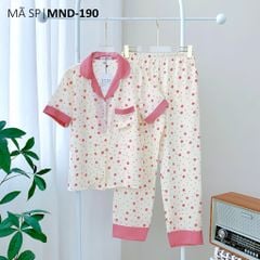 Pijama lụa mango mềm mại, không nhăn Satino TNQD - Polka Pink
