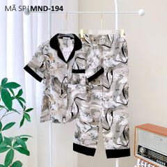 Pijama lụa mango mềm mại, không nhăn Satino TNQD - Herin Black