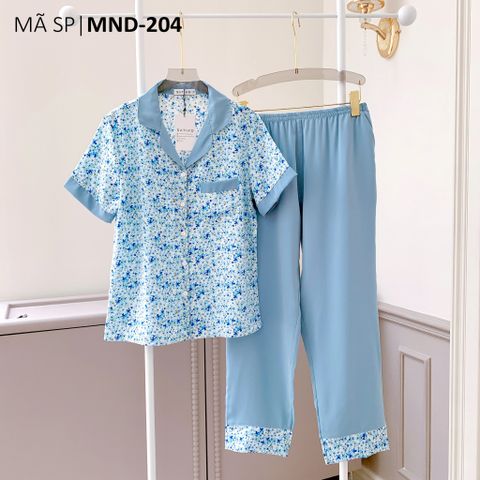 Pijama lụa mango mềm mại, không nhăn Satino TNQD - Sela Blue (QNAN)