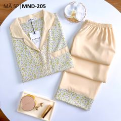 Pijama lụa mango mềm mại, không nhăn Satino TNQD - Vana Cream