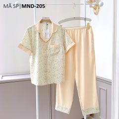 Pijama lụa mango mềm mại, không nhăn Satino TNQD - Vana Cream