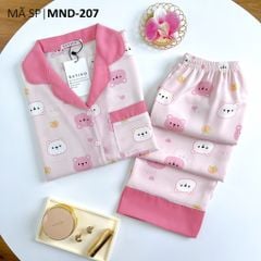 Pijama lụa mango mềm mại, không nhăn Satino TNQD - Mochi Pink