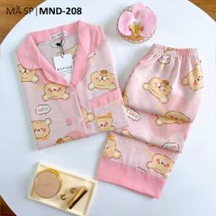 Pijama lụa mango mềm mại, không nhăn Satino TNQD - Honey Pink