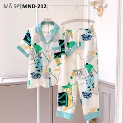 Pijama lụa mango mềm mại, không nhăn Satino TNQD - Bina Mint