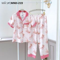 Pijama lụa mango mềm mại, không nhăn Satino TNQD - Sakura Pink