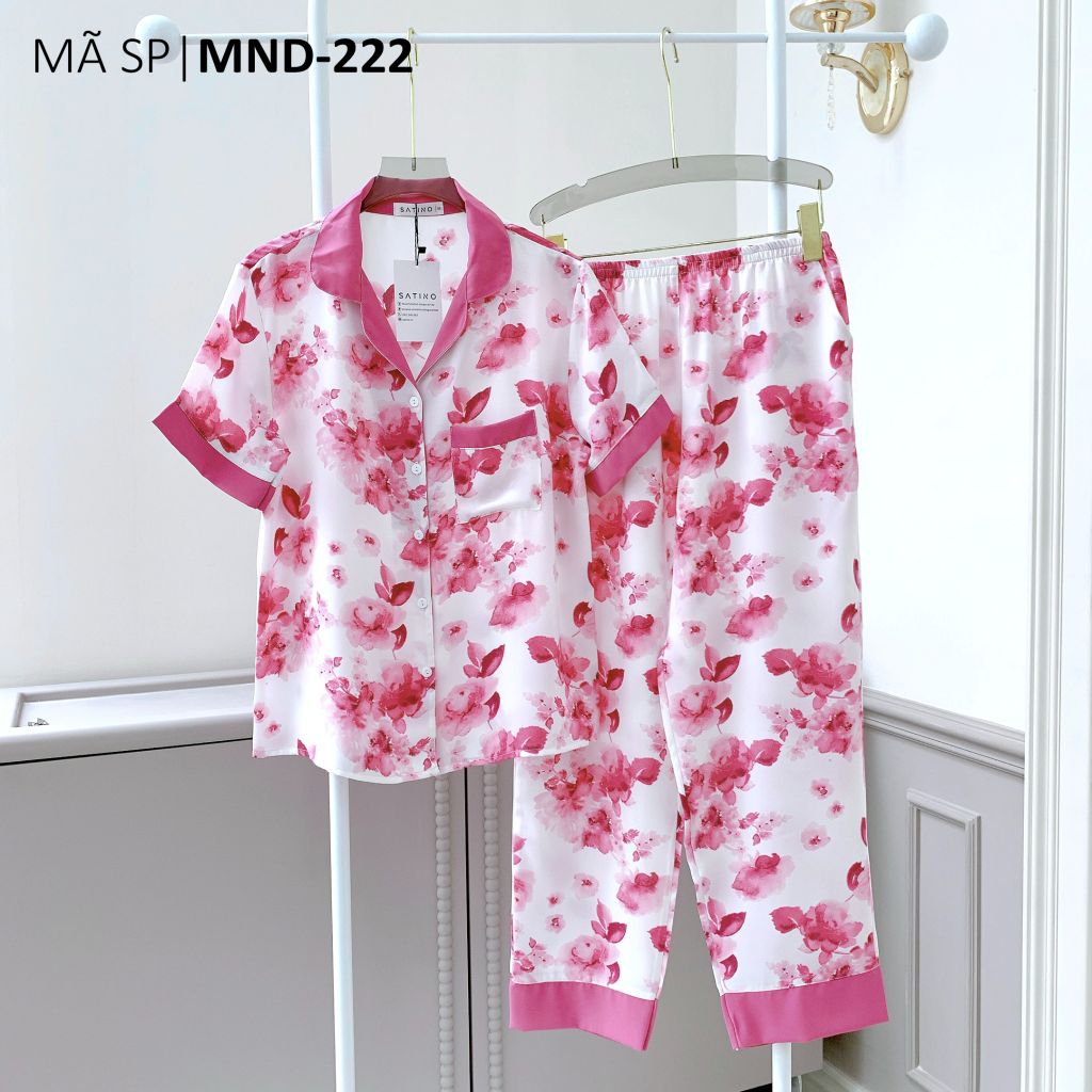 Pijama lụa mango mềm mại, không nhăn Satino TNQD - Kylie Pink