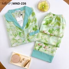Pijama lụa mango mềm mại, không nhăn Satino TNQD - Corin Mint