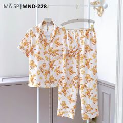 Pijama lụa mango mềm mại, không nhăn Satino TNQD - Flossy Yellow