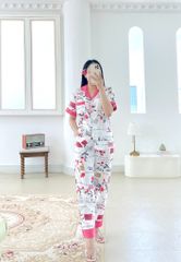 Pijama lụa mango mềm mại, không nhăn Satino TNQD - Wendie Hot Pink