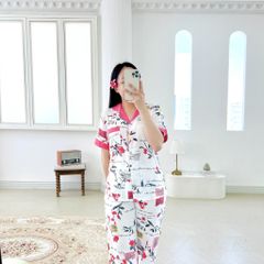 Pijama lụa mango mềm mại, không nhăn Satino TNQD - Wendie Hot Pink