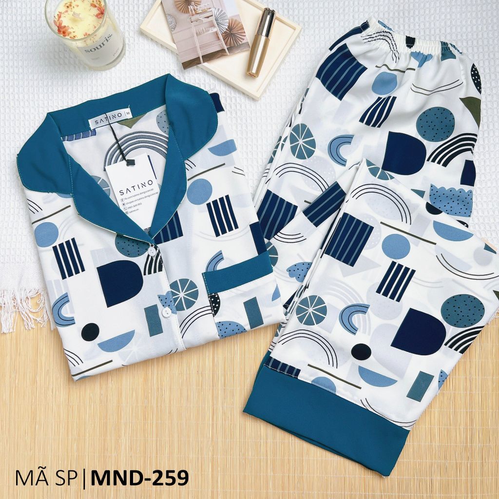 Đồ pijama nữ lụa mango TNQD Satino - Maya Mallard Green