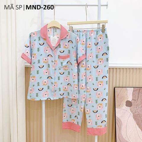 Đồ pijama nữ lụa mango TNQD Satino - Callie Blue