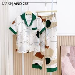 Đồ pijama nữ lụa mango TNQD Satino - Jolin Dark Green