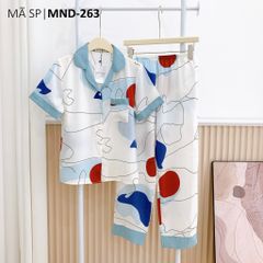 Đồ pijama nữ lụa mango TNQD Satino - Jolin Blue