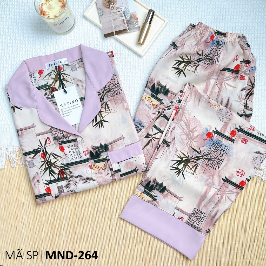 Đồ pijama nữ lụa mango TNQD Satino - Estee Lilac
