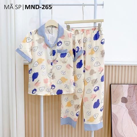 Đồ pijama nữ lụa mango TNQD Satino - Jurin Blue
