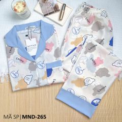 Đồ pijama nữ lụa mango TNQD Satino - Jurin Blue