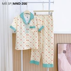 Đồ pijama nữ lụa mango TNQD Satino - Cherry Mint