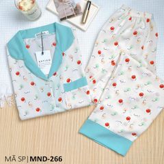 Đồ pijama nữ lụa mango TNQD Satino - Cherry Mint