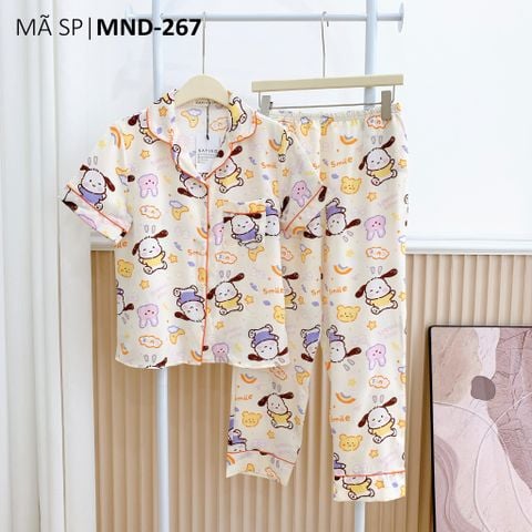 Đồ pijama nữ lụa mango TNQD Satino - Juria Cream
