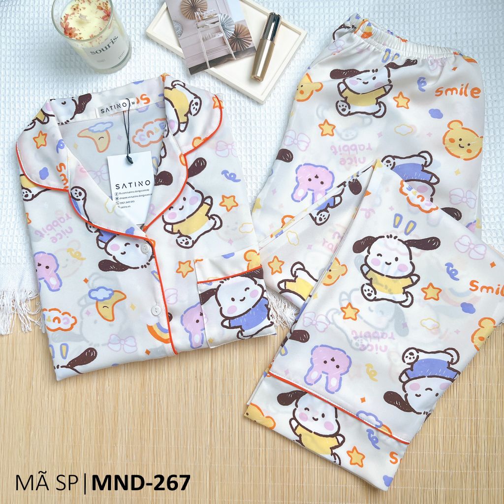 Đồ pijama nữ lụa mango TNQD Satino - Juria Cream