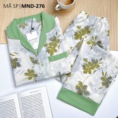 Pijama lụa mango mềm mại, không nhăn Satino TNQD - Moria Olive