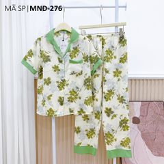 Pijama lụa mango mềm mại, không nhăn Satino TNQD - Moria Olive