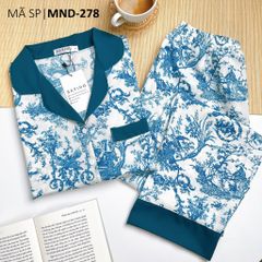 Pijama lụa mango mềm mại, không nhăn Satino TNQD - Toile Mallard Green