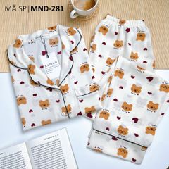 Pijama lụa mango mềm mại, không nhăn Satino TNQD - Doli Cream
