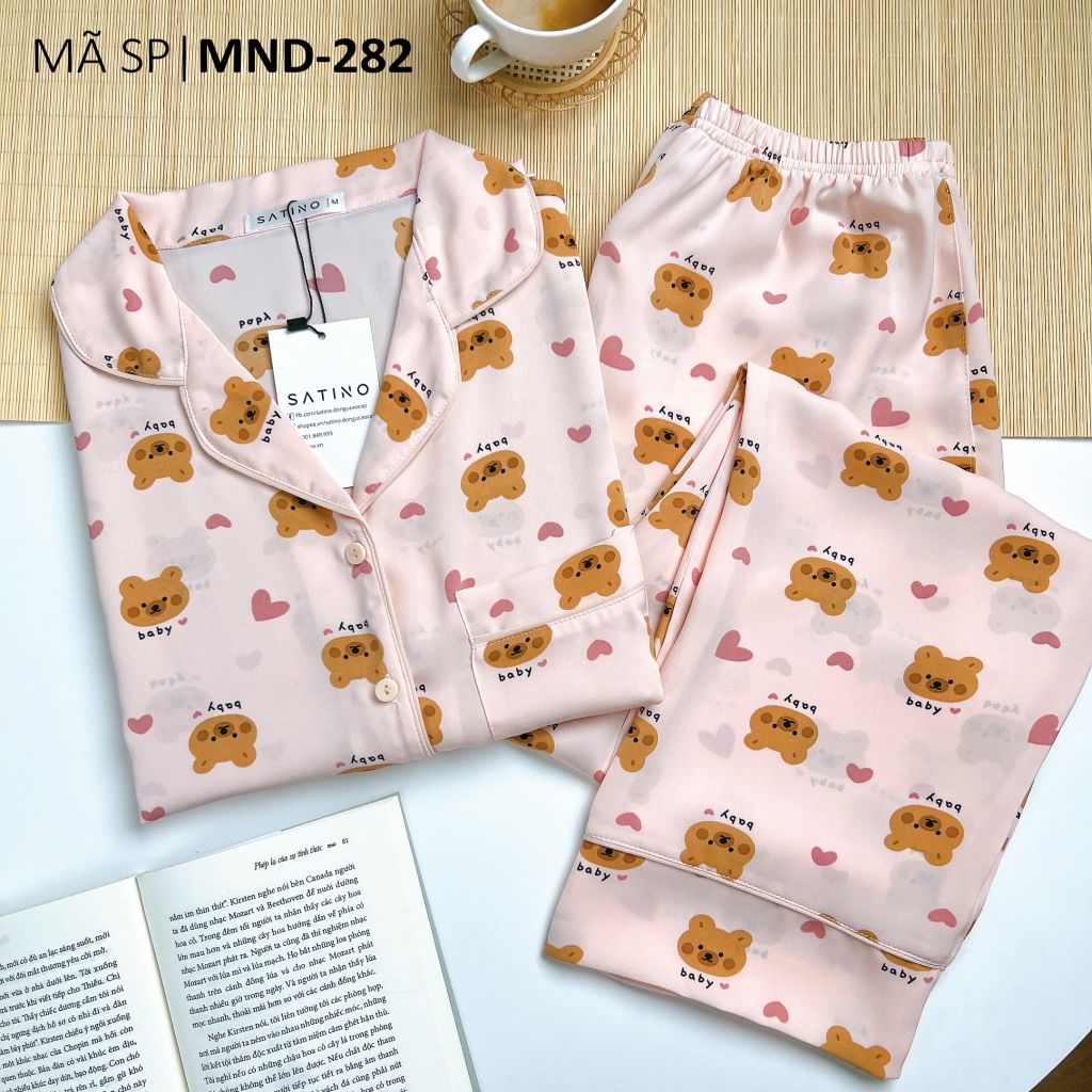Pijama lụa mango mềm mại, không nhăn Satino TNQD - Doli Pink