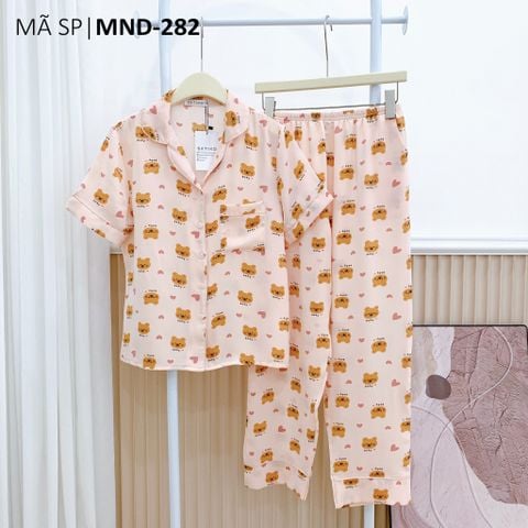 Pijama lụa mango mềm mại, không nhăn Satino TNQD - Doli Pink