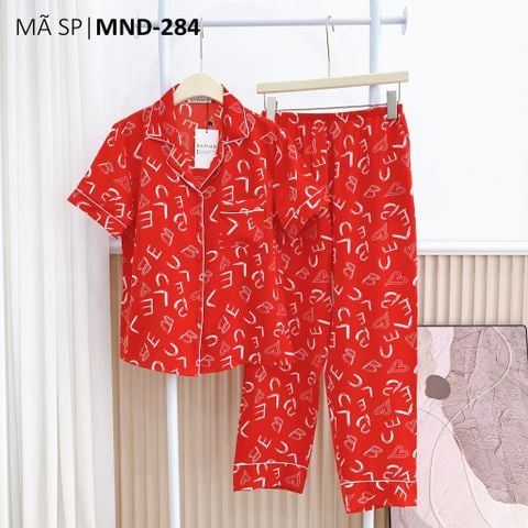 Đồ pijama nữ lụa mango TNQD Satino cổ nhọn - Gina Red