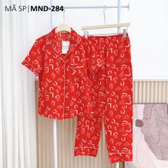 Đồ pijama nữ lụa mango TNQD Satino cổ nhọn - Gina Red